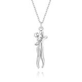 Romantic Hugging Necklaces for Women Two-tone Pendant