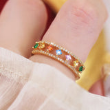 Women's Colorful Zircon Wedding Ring Jewelry