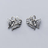 Romantic Matte Hollow Out Butterfly Charms 925 Silver Hook