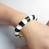 Multicolor Oil-spot Glaze Cuff Bracelets For Women