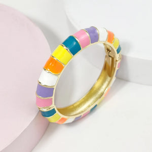 Multicolor Oil-spot Glaze Cuff Bracelets For Women