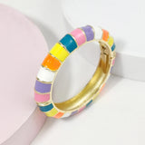 Multicolor Oil-spot Glaze Cuff Bracelets For Women