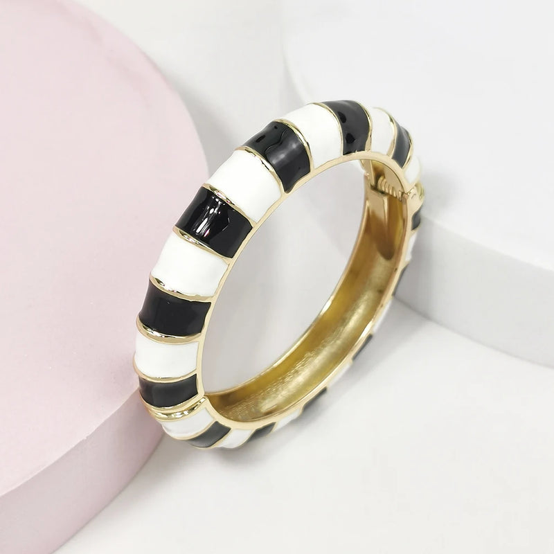 Multicolor Oil-spot Glaze Cuff Bracelets For Women