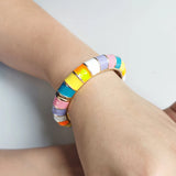 Multicolor Oil-spot Glaze Cuff Bracelets For Women