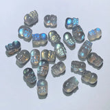 Natural Gray Moonstone/Labradorite Pixiu Bracelet Charm Wealth Luck Jewelry