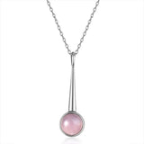 Natural Rose Quartz Pendant Necklace S925 Sterling Silver Necklace