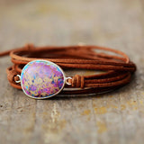 Romantic Wrap Bracelet Natural Stones Boho Long Friendship Bracelet