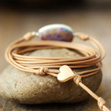 Romantic Wrap Bracelet Natural Stones Boho Long Friendship Bracelet
