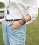 Romantic Wrap Bracelet Natural Stones Boho Long Friendship Bracelet