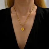 Romantic Stainless Steel Flower Pendant Necklace for Women
