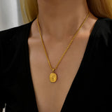 Romantic Stainless Steel Flower Pendant Necklace for Women