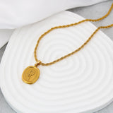 Romantic Stainless Steel Flower Pendant Necklace for Women
