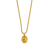 Romantic Stainless Steel Flower Pendant Necklace for Women