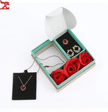 Romantic Pink Gift Boxes Jewelry Storage Cases Hand Bags Artificial Rose