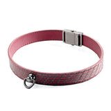 Red Glossy Scales Leather Choker Collar Necklace