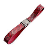Red Glossy Scales Leather Choker Collar Necklace