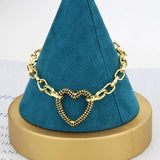 Rhinestone Heart Bracelet for Women