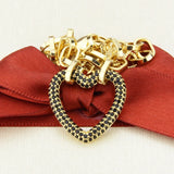 Rhinestone Heart Bracelet for Women