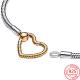 Romantic Rose Buckle Heart Closure Bracelet