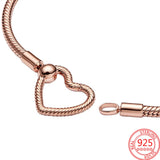 Romantic Rose Buckle Heart Closure Bracelet