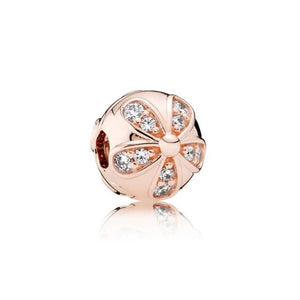 Romantic Rose Zircon Key Necklace Charm Jewelry