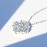 Romantic Silver Plate Zircon Pendant Necklace for Women