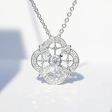 Romantic Silver Plate Zircon Pendant Necklace for Women