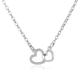 Heart-shaped Crystal Zircon Pendant Necklace for Women