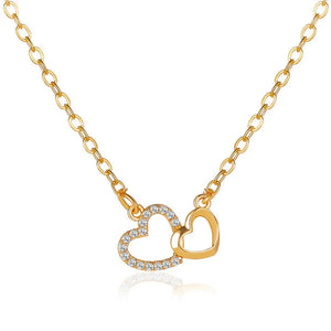 Heart-shaped Crystal Zircon Pendant Necklace for Women