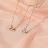 Heart-shaped Crystal Zircon Pendant Necklace for Women