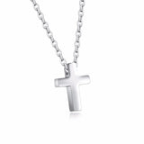 Romantic Small Cross Stainless Steel Pendant Necklaces For Women