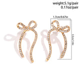 Romantic Zircon Snake Chain Tassel Earrings