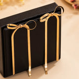 Romantic Zircon Snake Chain Tassel Earrings