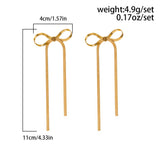Romantic Zircon Snake Chain Tassel Earrings