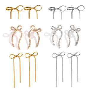 Romantic Zircon Snake Chain Tassel Earrings