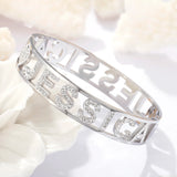 Romantic Stainless Steel Heart Bracelet Bangle For Women