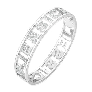 Romantic Stainless Steel Heart Bracelet Bangle For Women