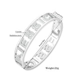 Romantic Stainless Steel Heart Bracelet Bangle For Women