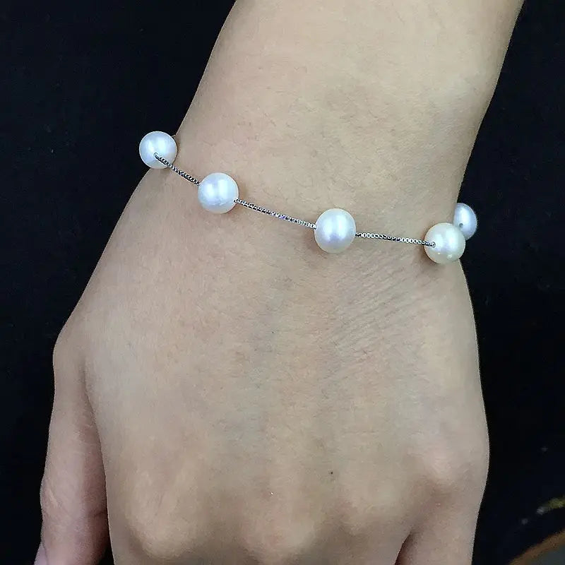 Romantic Starry Freshwater Pearl Bracelet 7mm
