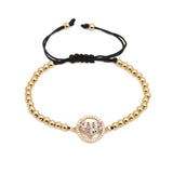 Light Yellow Heart CZ Bracelet Weave Jewelry