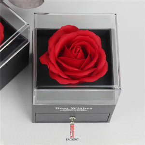 Eternal Flower Jewelry Box, Necklace Pendant Box