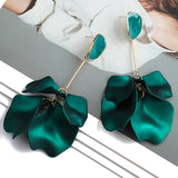 Romantic Acrylic Petal Drop Earrings for Women Girl