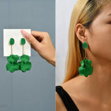 Romantic Acrylic Petal Drop Earrings for Women Girl