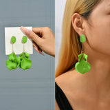 Romantic Acrylic Petal Drop Earrings for Women Girl