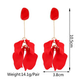 Romantic Acrylic Petal Drop Earrings for Women Girl