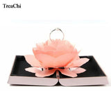 Romantic Pop Up Rose Flower Ring Case Wedding Engagement Women