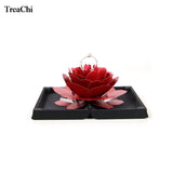 Romantic Pop Up Rose Flower Ring Case Wedding Engagement Women