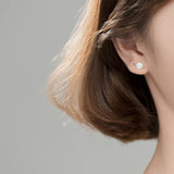 Moon Stud Earrings 925 Silver Zirconia Crystal Personalized Jewelry