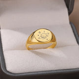 Stainless Steel Planet Rings for Women Men, Vintage Jewelry Gift