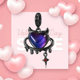 925 Silver Butterfly Purple Devil Horn Charms for Bracelet & Bangle